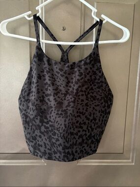 Women's old navy power soft  High-Neck Cami Top - Black animal print